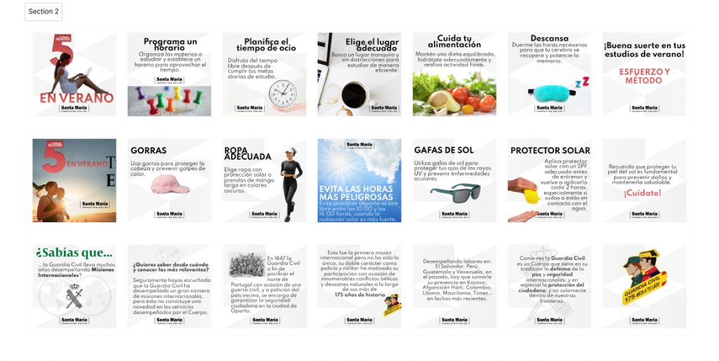 Ejemplos de publicaciones.